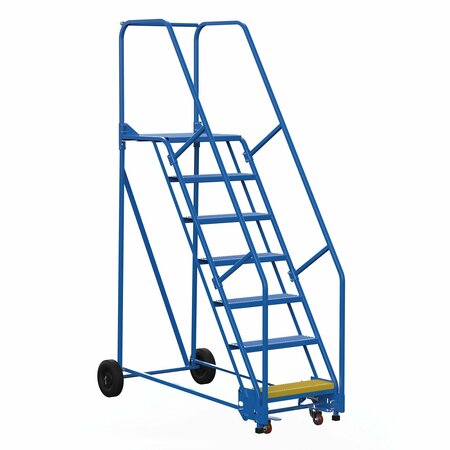 VESTIL 100 H Steel Warehouse Ladder, 58 deg Perf, 7 Step, 21", 7 in Steps LAD-7-21-P
